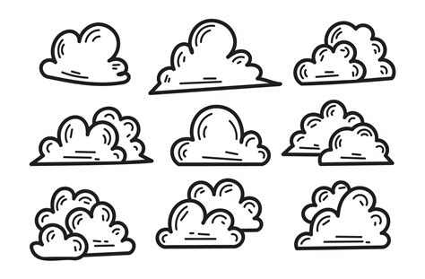 Doodle Collection of Cloud Illustration 4749647 Vector Art at Vecteezy