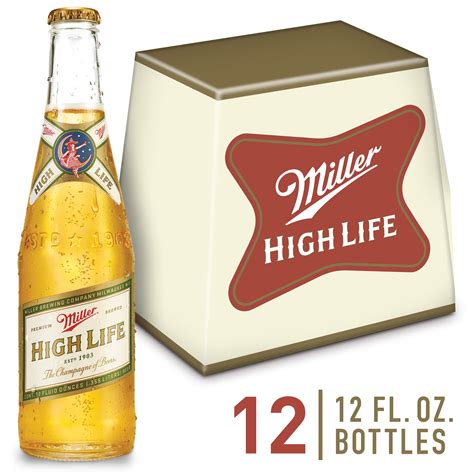 Miller High Life American Lager Beer, Beer 12 Pack, 12 FL OZ Bottles, 4.6% ABV - Walmart.com ...