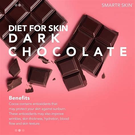 visit us at www.smartrskin.com Dark Chocolate Benefits, Skin Diet, Healthy Skin Care, Sunburn ...