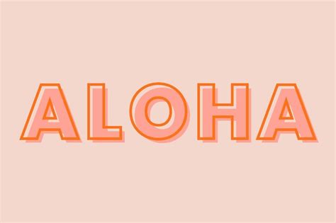 Free Vector | Aloha typography font template