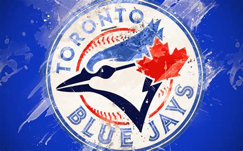 Download wallpapers Toronto Blue Jays, 4k, grunge art, logo, Canadian ...