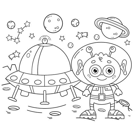 Outer Space Coloring Pages Printable