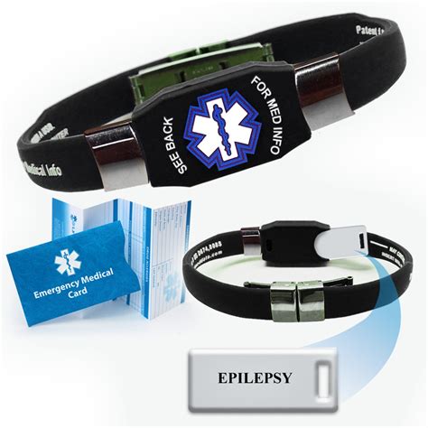 Pre-engraved “EPILEPSY” ELITE Medical Alert Bracelet. Choose From a ...