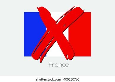 Flag Illustration Cross Through France Stock Illustration 400230760 ...