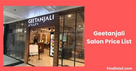 Latest Geetanjali Salon Price List 2024, Makeup & Haircut