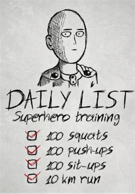 One punch man workout | One punch man workout, One punch man, Funny posters