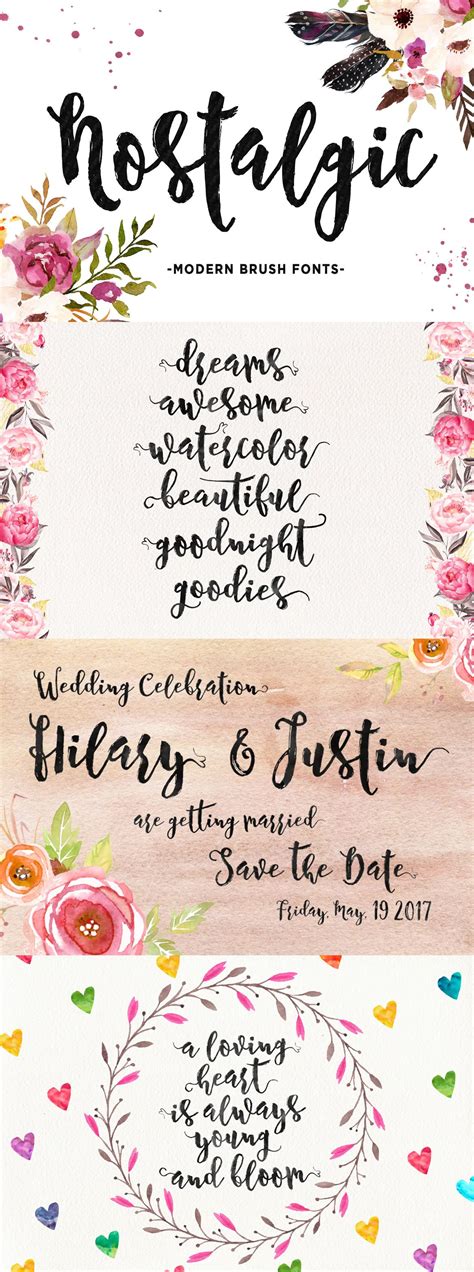 Nostalgic Script Font Brush Font, Download Fonts, Script Fonts, Envato, Nostalgic, Bloom, Fonts ...