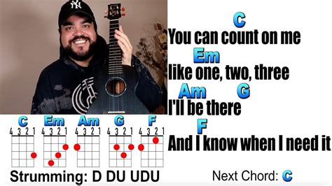 COUNT ON ME - Bruno Mars (Ukulele Play Along with Chords and Lyrics)