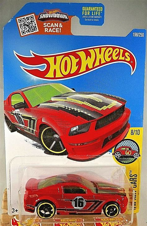 2016 Hot Wheels #198 HW Art Cars 8/10 '07 FORD MUSTANG Red Variation wBlk OH5 Sp - Contemporary ...