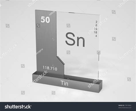 Tin Symbol Sn Chemical Element Periodic Stock Illustration 77819962 ...