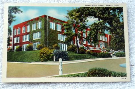 POSTCARD ATHENS HIGH SCHOOL ATHENS OHIO #1M | eBay