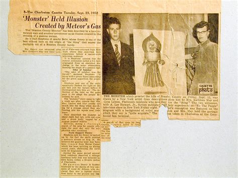 The Braxton County Monster, article dated 1952