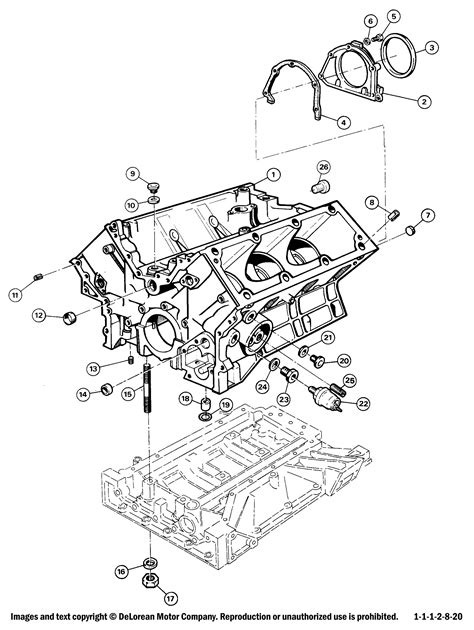 1-1-1 Engine Block - Engine - Parts | Official Classic DeLorean Motor Company® | New, Original ...