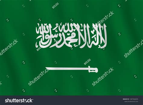 Saudi Arabia Flag Waving Effect Official Stock Illustration 1387566035 ...