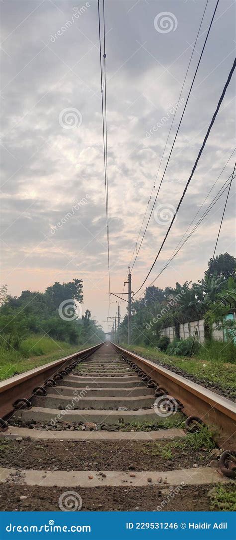 Cibinong Bogor Indonesia Agustus 2021 _ Rail in View Stock Photo - Image of rail, track: 229531246