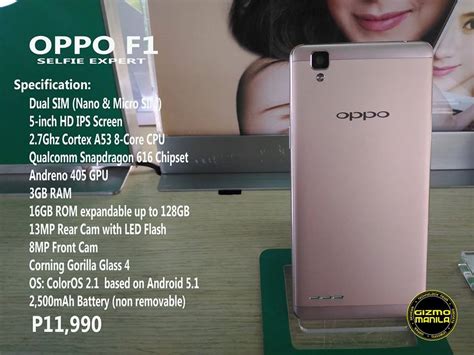 Oppo F1s Specs, Price and availability. - Gizmo Manila