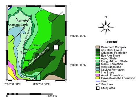 Geological map of the study area showing major fracture systems ...