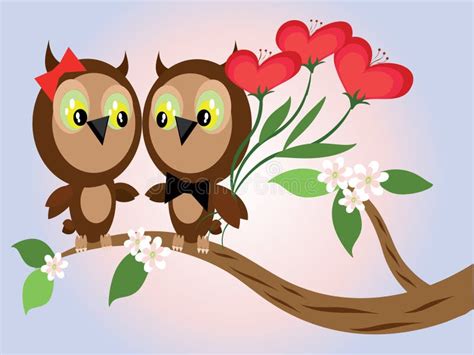 Two owls stock vector. Illustration of beauty, background - 17362575