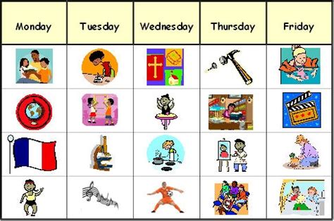 and Weekly Schedule | Clipart Panda - Free Clipart Images