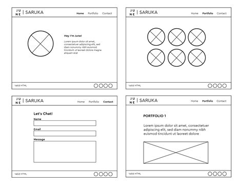 Portfolio Wireframe by Justine Saruca on Dribbble