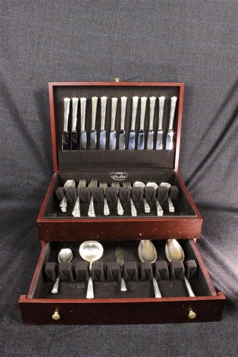 Gorham Greenbrier 60 Pc Sterling Silver Flatware Set W/ Chest | RI Antiques Mall | Flatware set ...