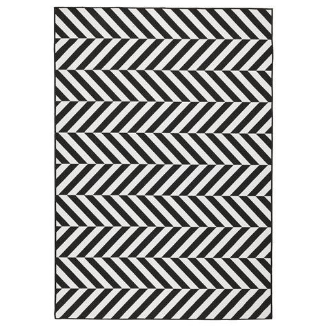 SKARRILD Rug flatwoven, in/outdoor, white, black - IKEA