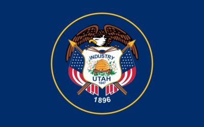 Utah State symbols: State Animal, State Flower, State Flag.