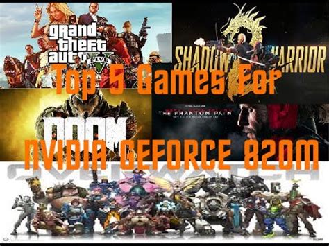 TOP 5 GAMES FOR NVIDIA GEFORCE 820M - YouTube