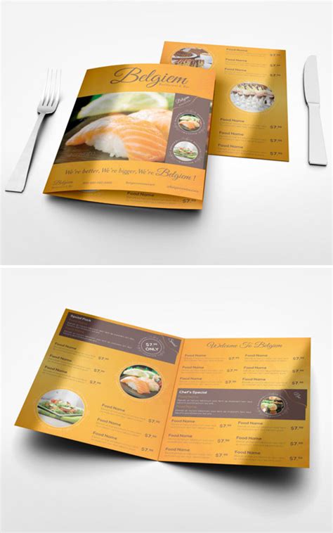 30 Inspired Restaurant Menu Brochure Designs You Must See | Naldz Graphics