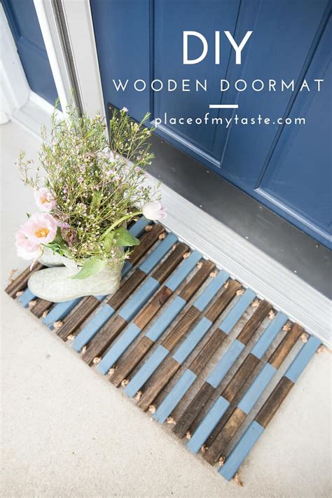 HOW TO MAKE A DIY WOODEN DOOR MAT - Place Of My Taste