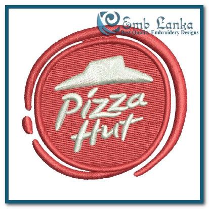 Pizza Hut Logo Embroidery Design | Emblanka.com