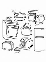 Home Appliances coloring pages sketch template