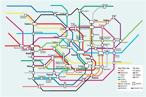Japan train station map - Map of japan train station (Eastern Asia - Asia)