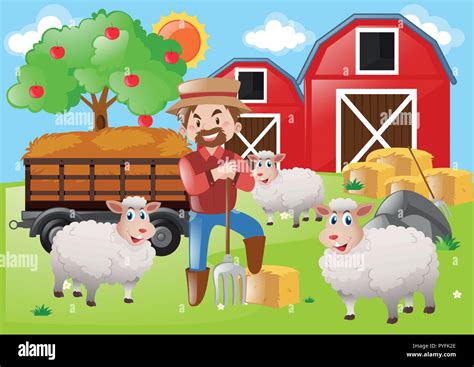 Sheep Farm Clipart