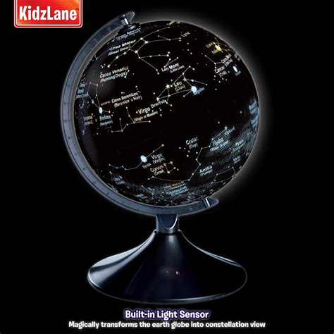 Interactive Globe for Kids, 2 in 1, Day View World Globe and Night View ...