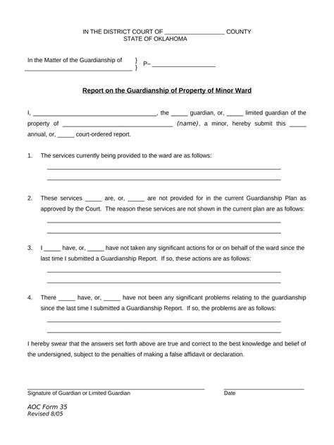 Guardianship ward: Fill out & sign online | DocHub