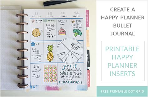 Happy Planner Bullet Journal ideas, printables - Space and Quiet