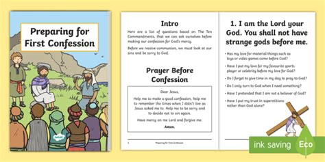 Children's First Confession Question Booklet - Children\'s Examination of