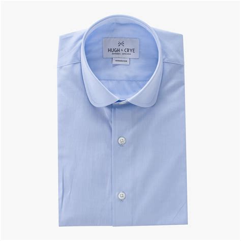 Men's Fitted Blue Club Collar Shirt - Foxhall | Mens shirt dress, Club ...