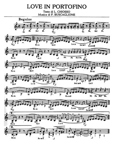 LOVE IN PORTOFINO Sheet music | Easy Sheet Music