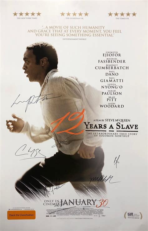 12 Years A Slave Cast Signed Poster - Presley Collectibles