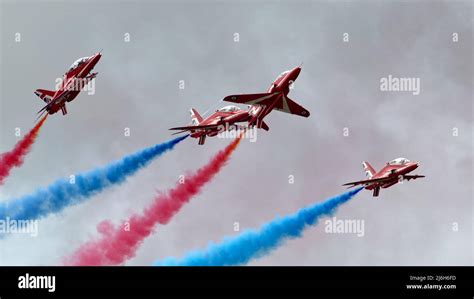 RAF Red Arrows Display Team Stock Photo - Alamy