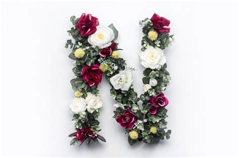 Free Photo | Flower letter n floral monogram free photo