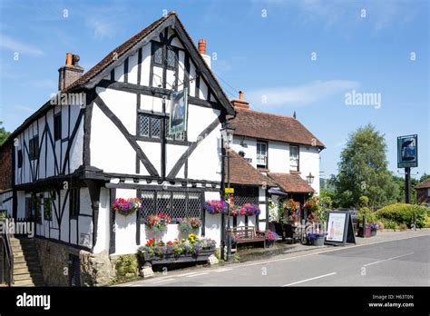 15th century The Old Bell Pub, High Street, Old Oxted, Oxted, Surrey, England, United Kingdom ...