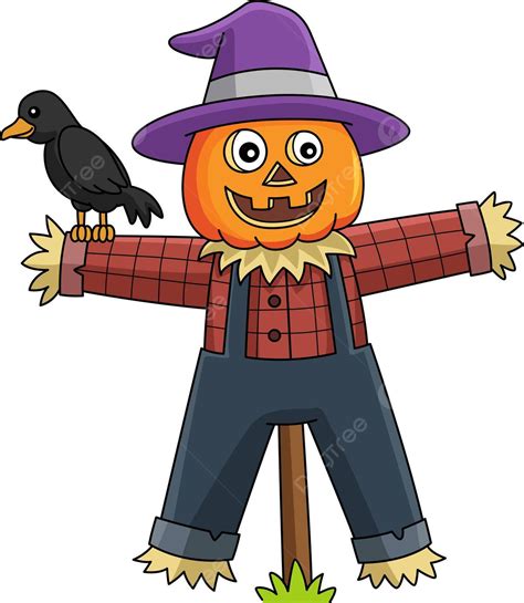 Scarecrow Halloween Cartoon Colored Clipart Puppet Pumpkin Clip Art Vector, Puppet, Pumpkin ...