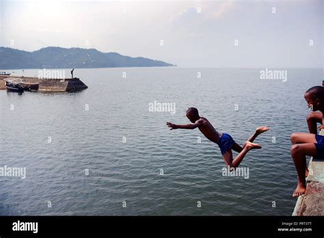 The beautiful Lake Kivu beach at Gisenyi, Rwanda Stock Photo - Alamy