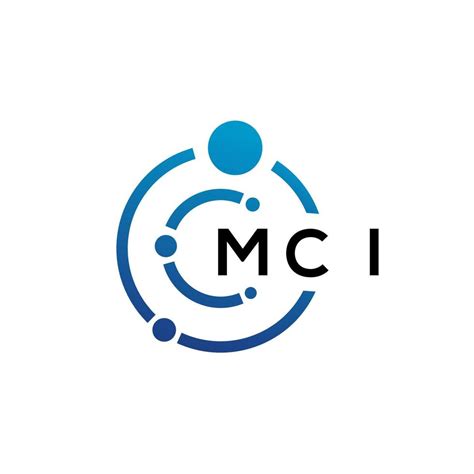 MCI letter technology logo design on white background. MCI creative ...