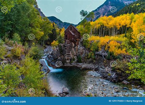 The Iconic Crystal Mill during Fall Colors Stock Image - Image of ...