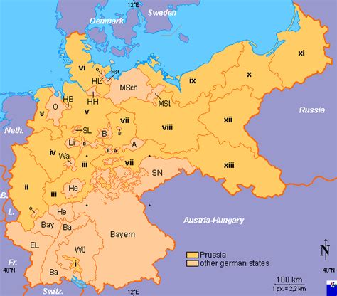 Clickable map of Germany (as of 1871)