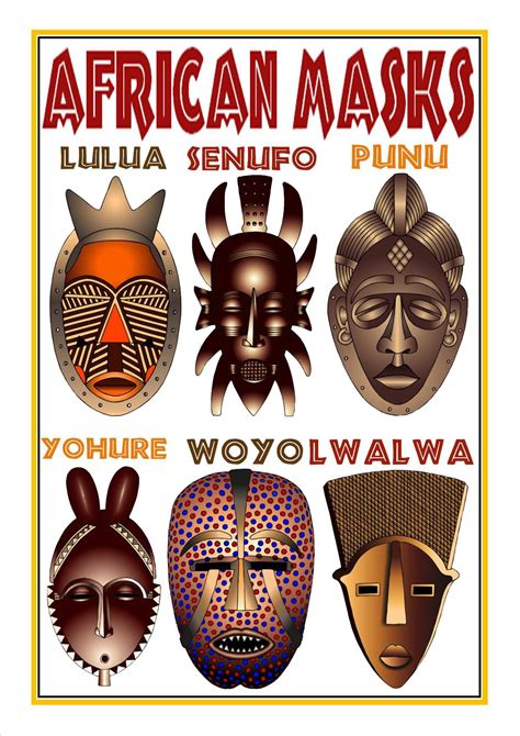 African Masks African Art Projects, African Crafts, Art Education Lessons, Art Lessons, African ...